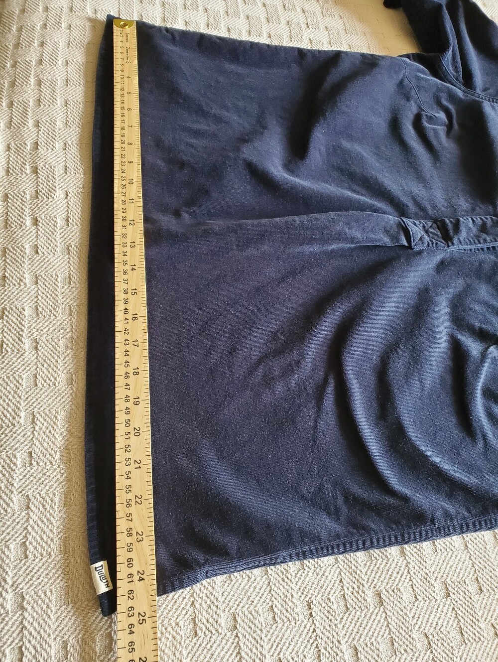 Duluth Trading Co Fine Wale Corduroy Popover Shirt Blouse Navy Blue Unisex - Picture 10 of 14
